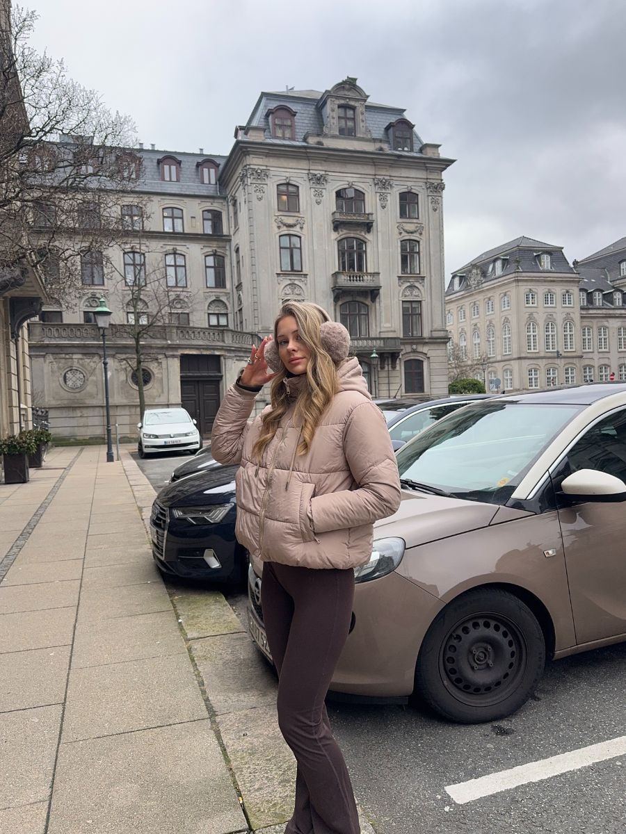 Aijo puffer jakke - Beige