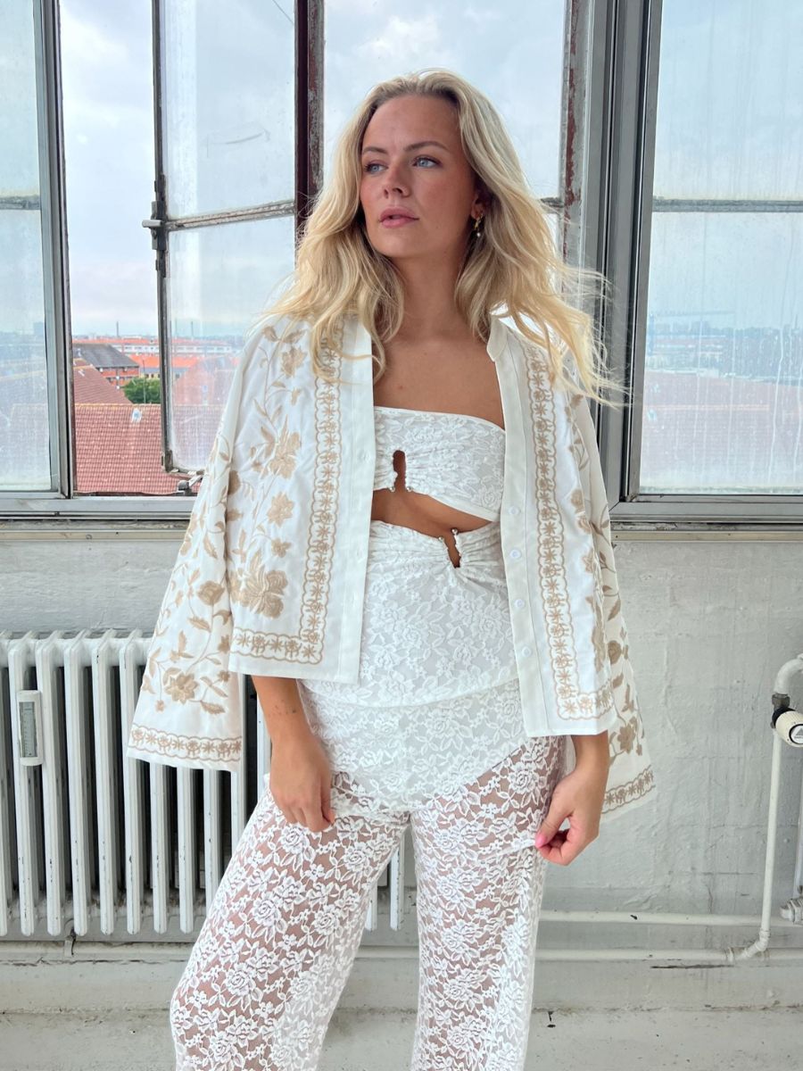 Alma blonde sæt - Hvid