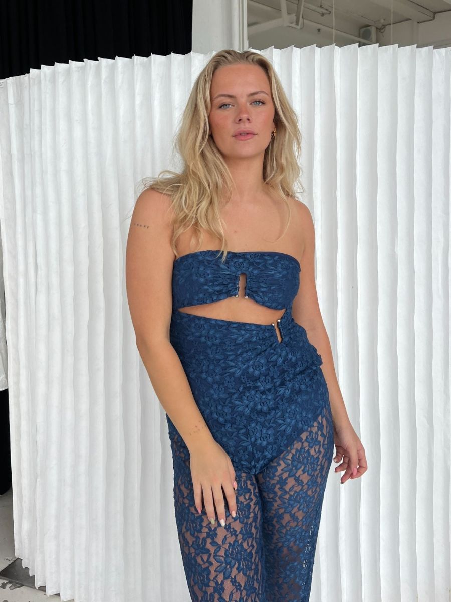Alma blonde top - Mørkeblå