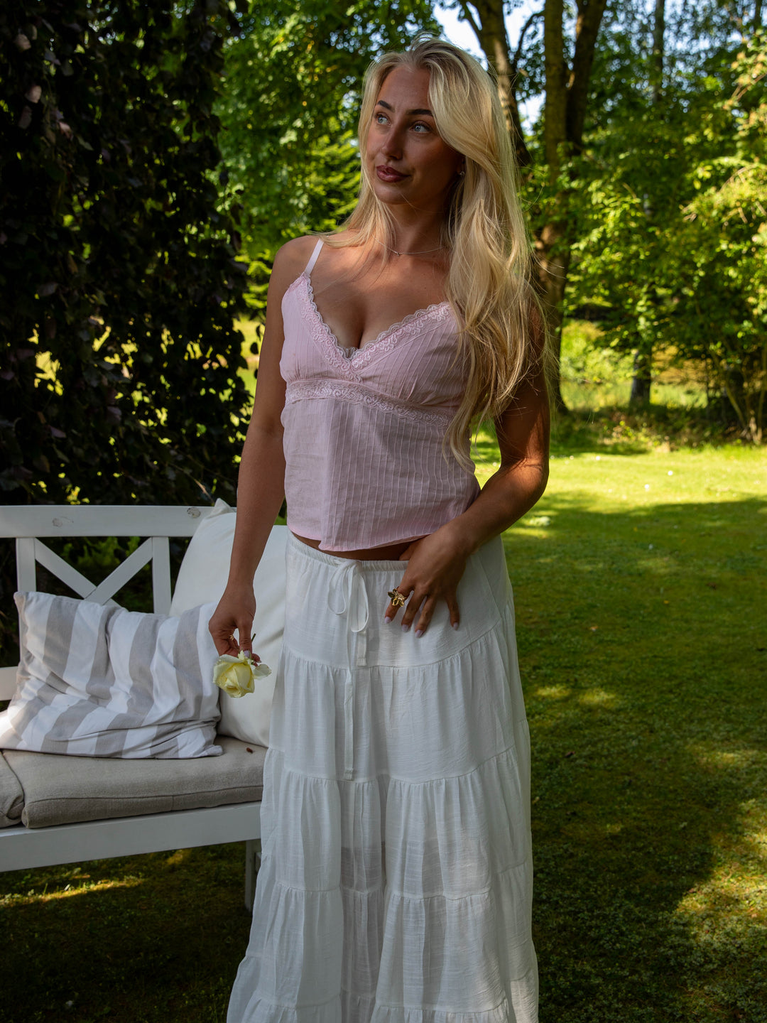 Nia strop top - Lyserød