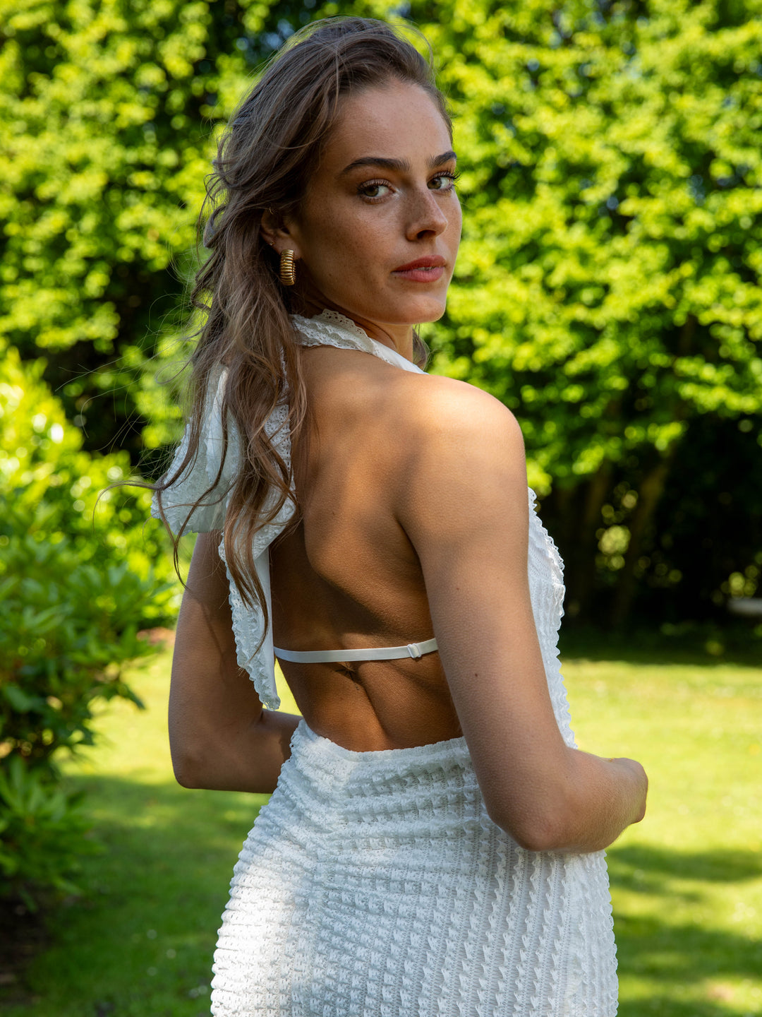 Clea maxi kjole - Hvid