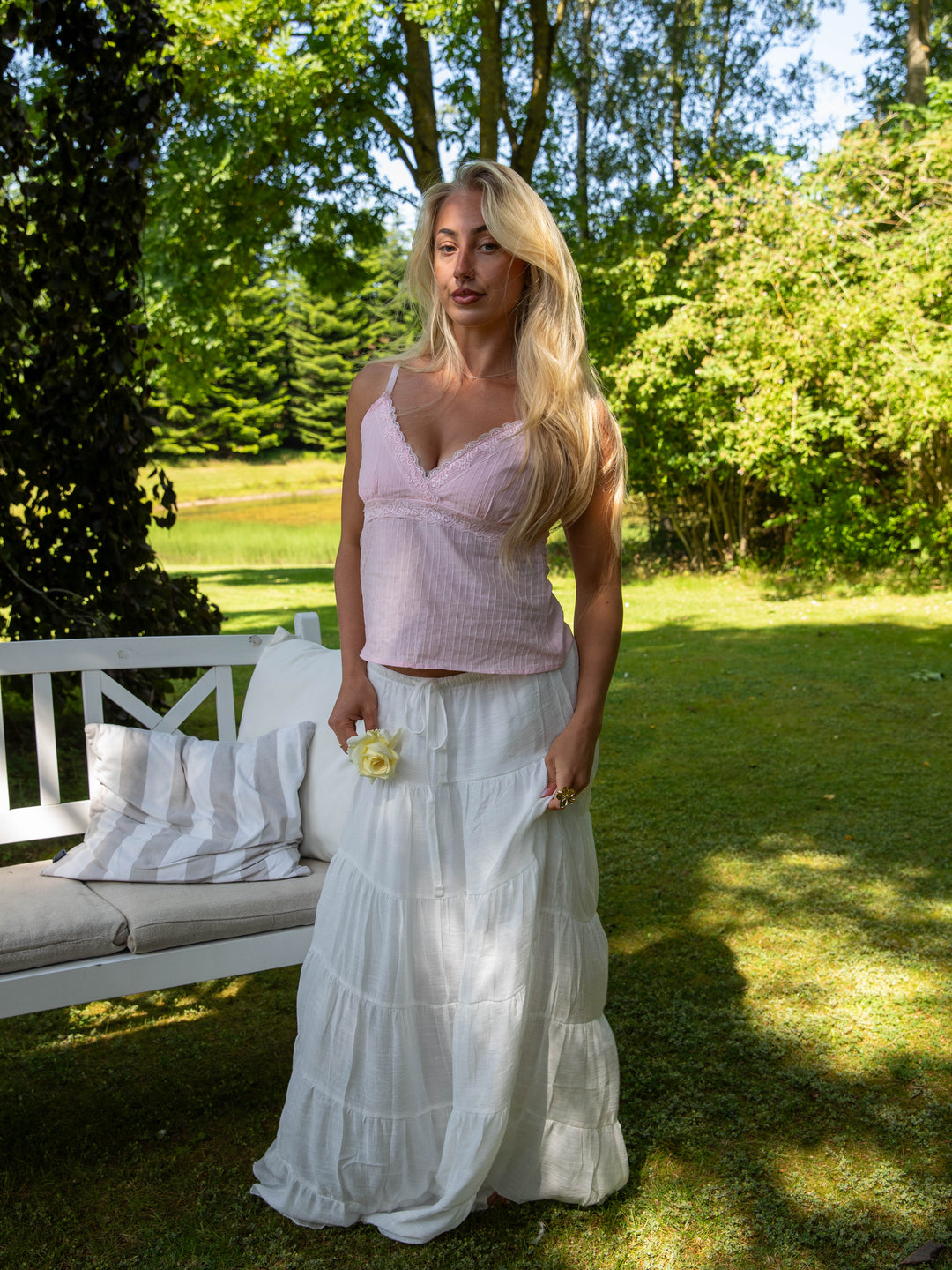 Nia strop top - Lyserød