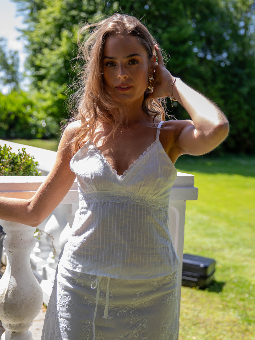 Nia strop top - Hvid