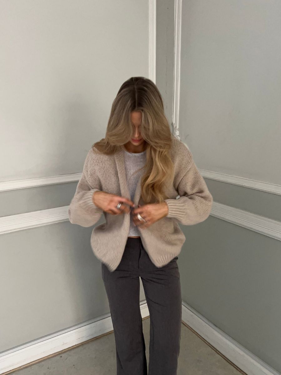 Emery strik cardigan - Beige
