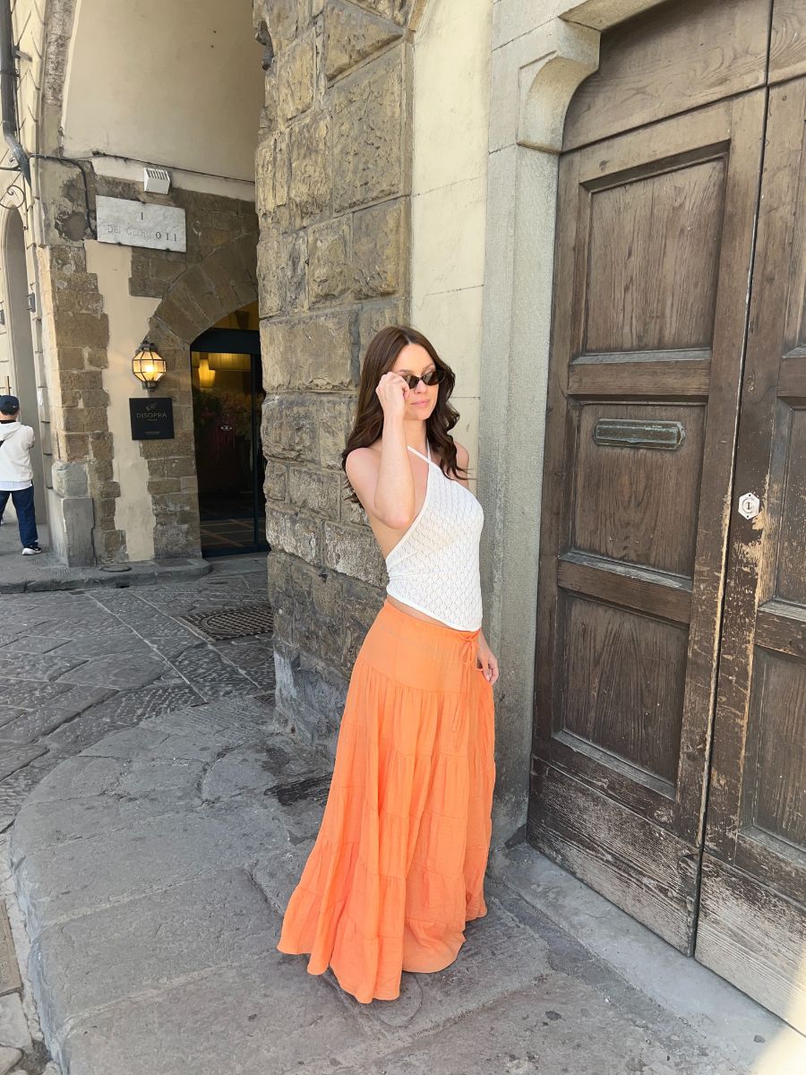 Emilia maxi nederdel - Orange