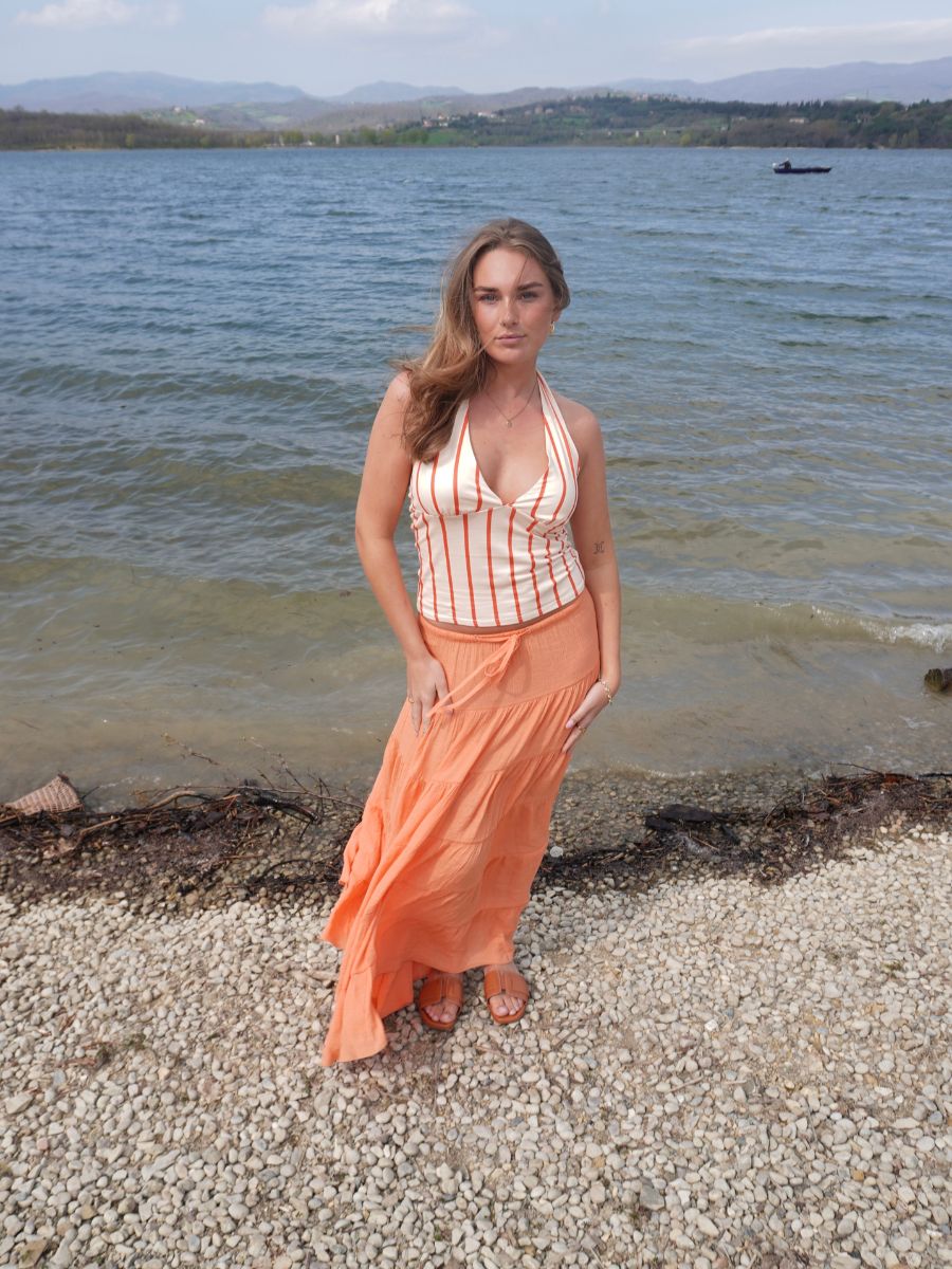 Emilia maxi nederdel - Orange