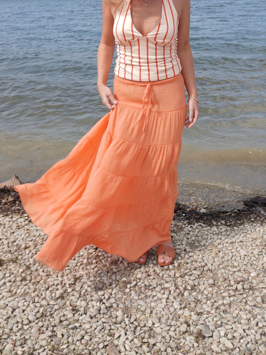 Emilia maxi nederdel - Orange