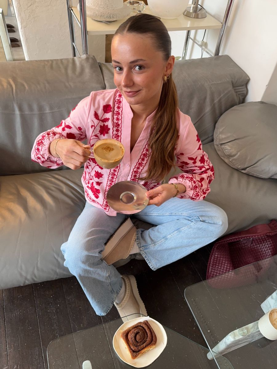 Emma ballonærme skjorte - Pink