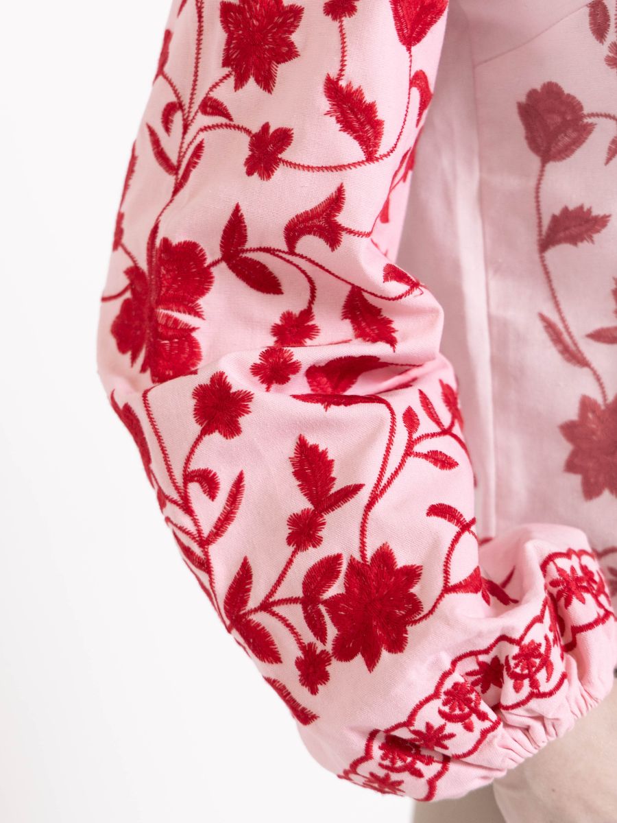 Emma ballonærme skjorte - Pink