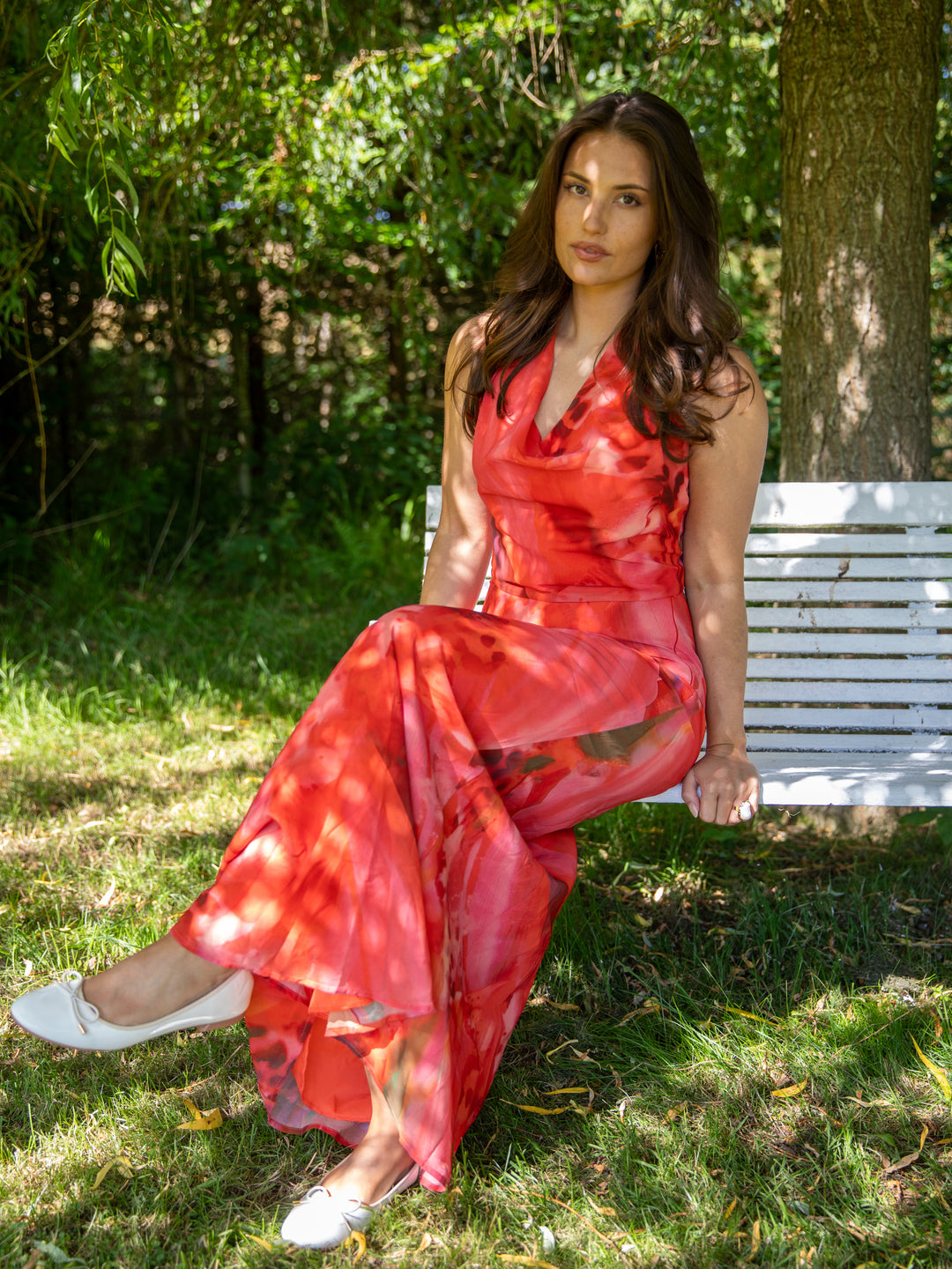 Taliah mesh top - Rød