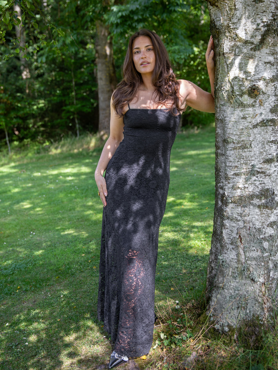 Oura maxi blonde kjole - Sort