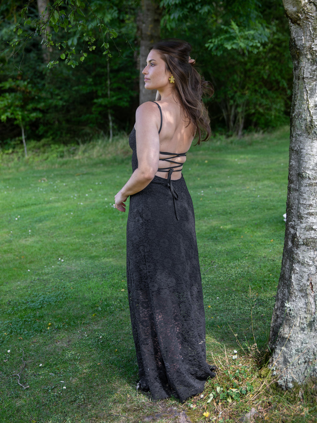 Oura maxi blonde kjole - Sort