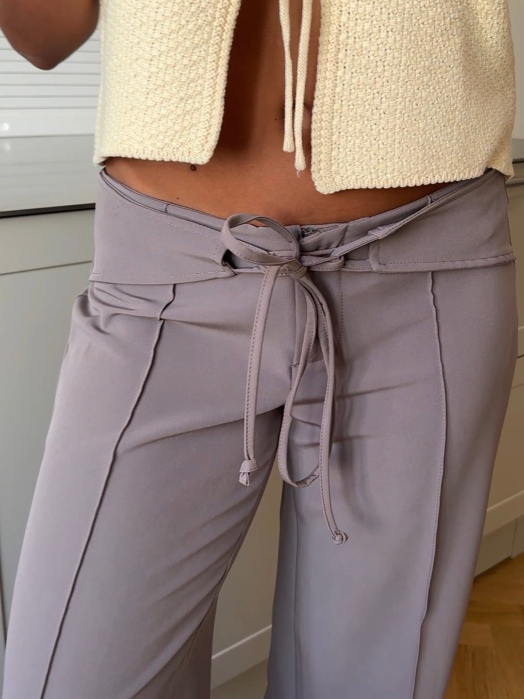 Kaia lavtaljet suit pants - Lilac beige