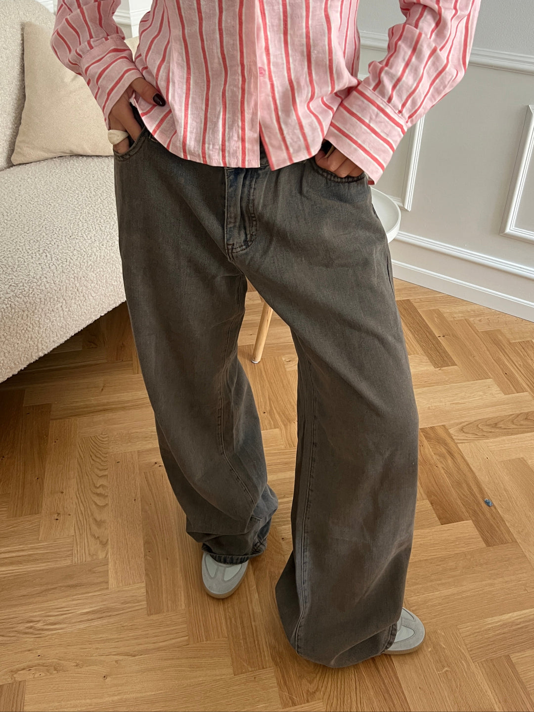 Maddy lavtaljet jeans - Brun