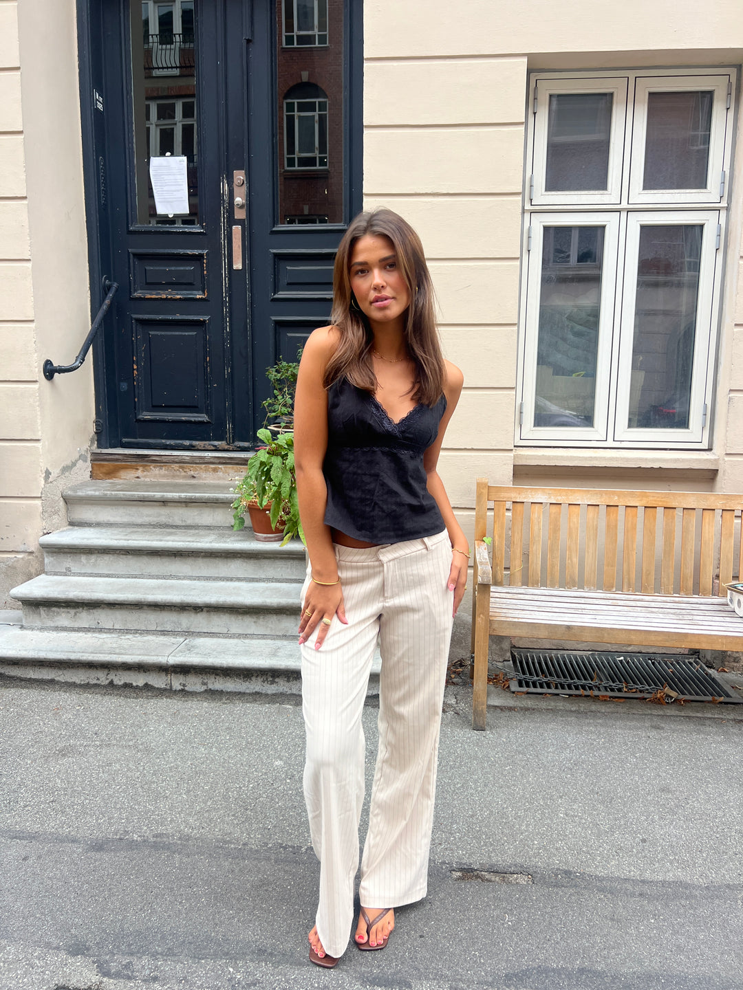 Nia strop top - Sort