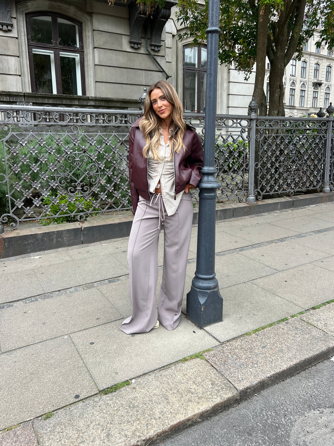 Kaia lavtaljet suit pants - Lilac beige