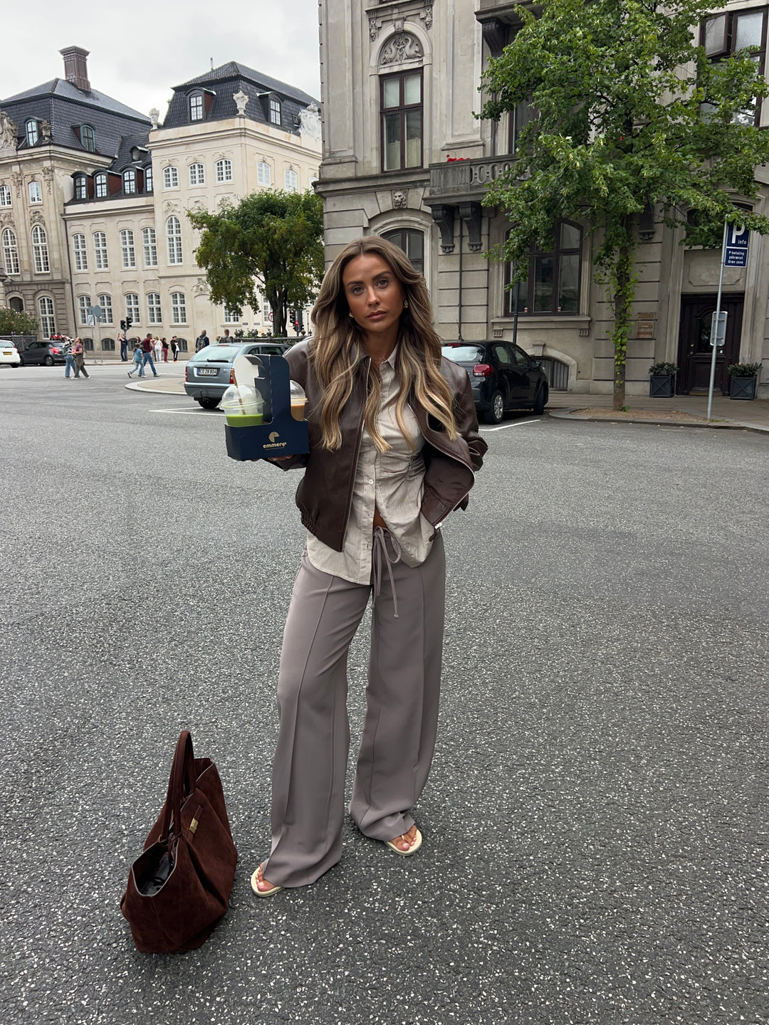 Kaia lavtaljet suit pants - Lilac beige