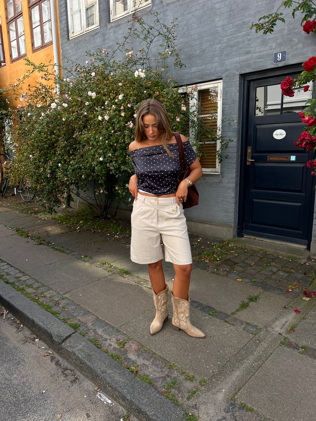 Cowboystøvler ruskind - Beige