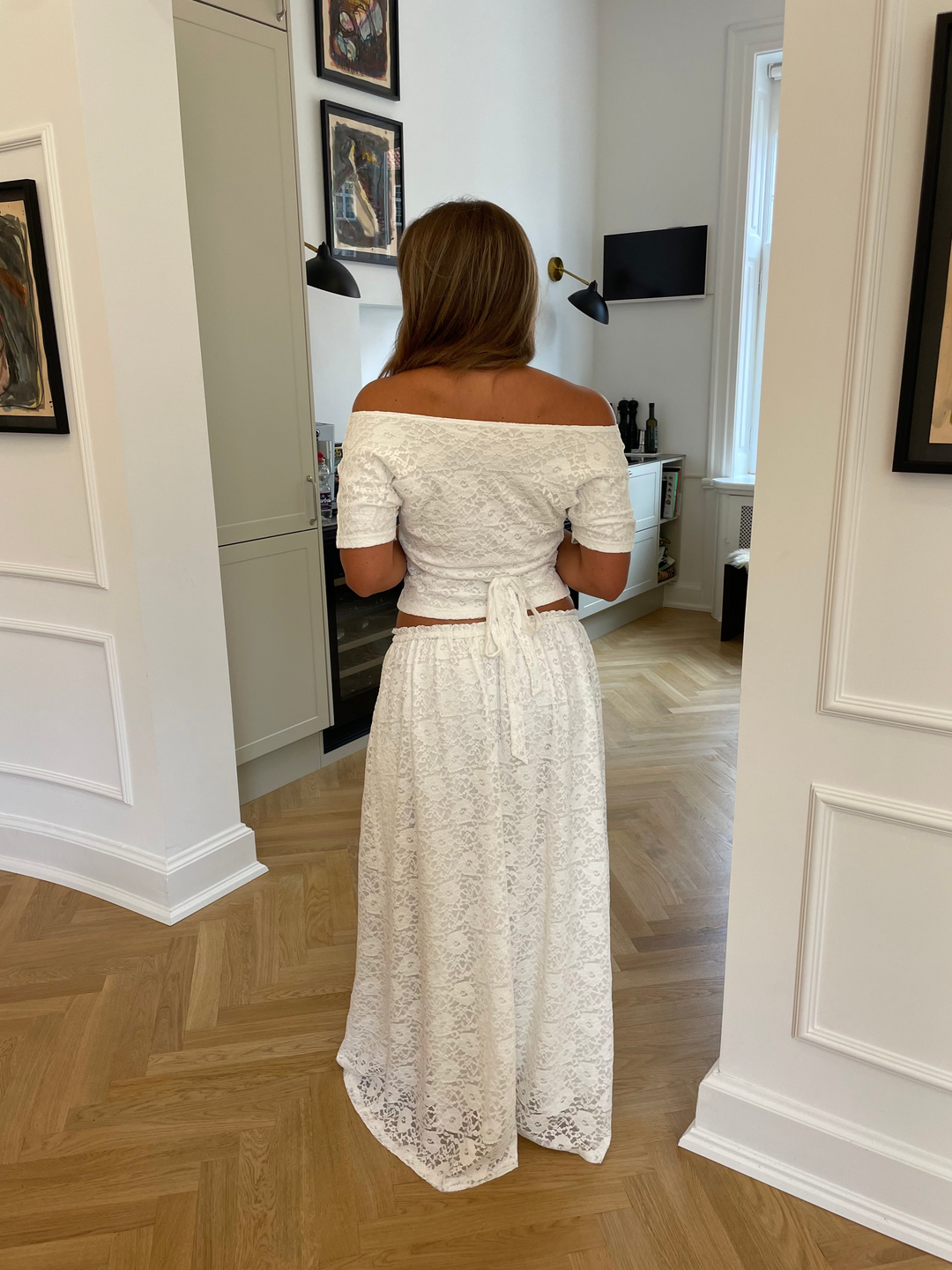 Oura one shoulder blonde top - Ivory