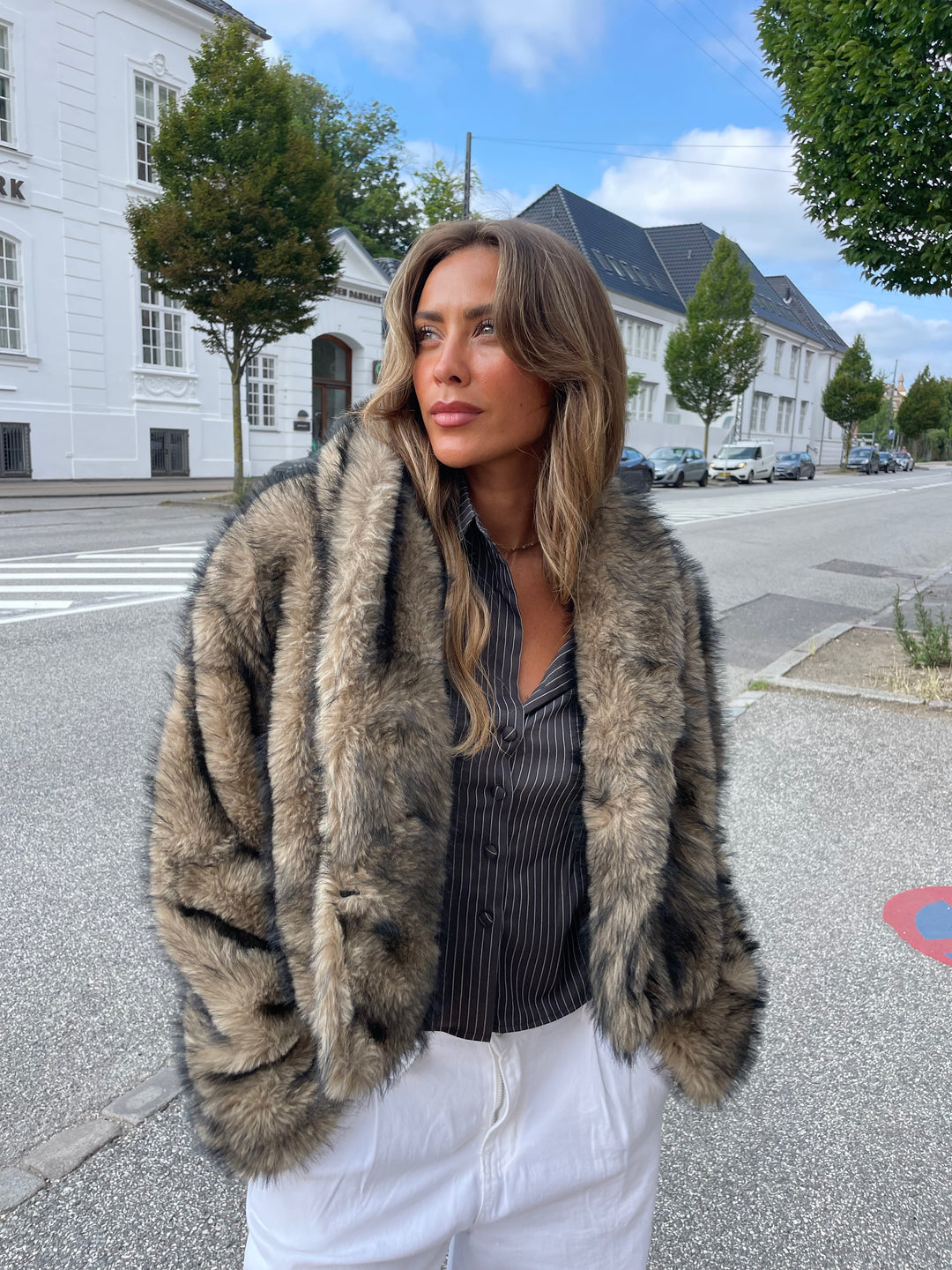 Ziva pelsjakke - Brun