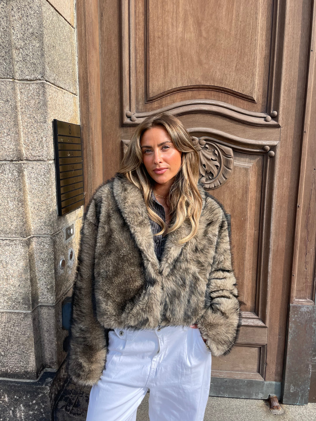 Ziva pelsjakke - Brun