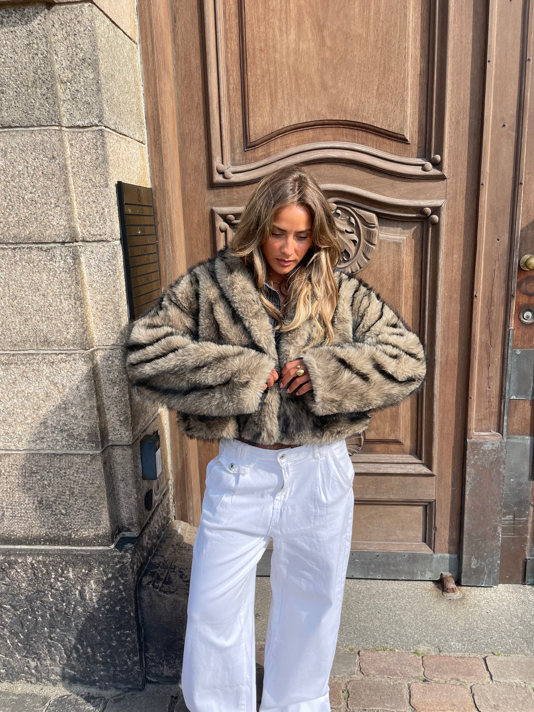 Ziva pelsjakke - Brun