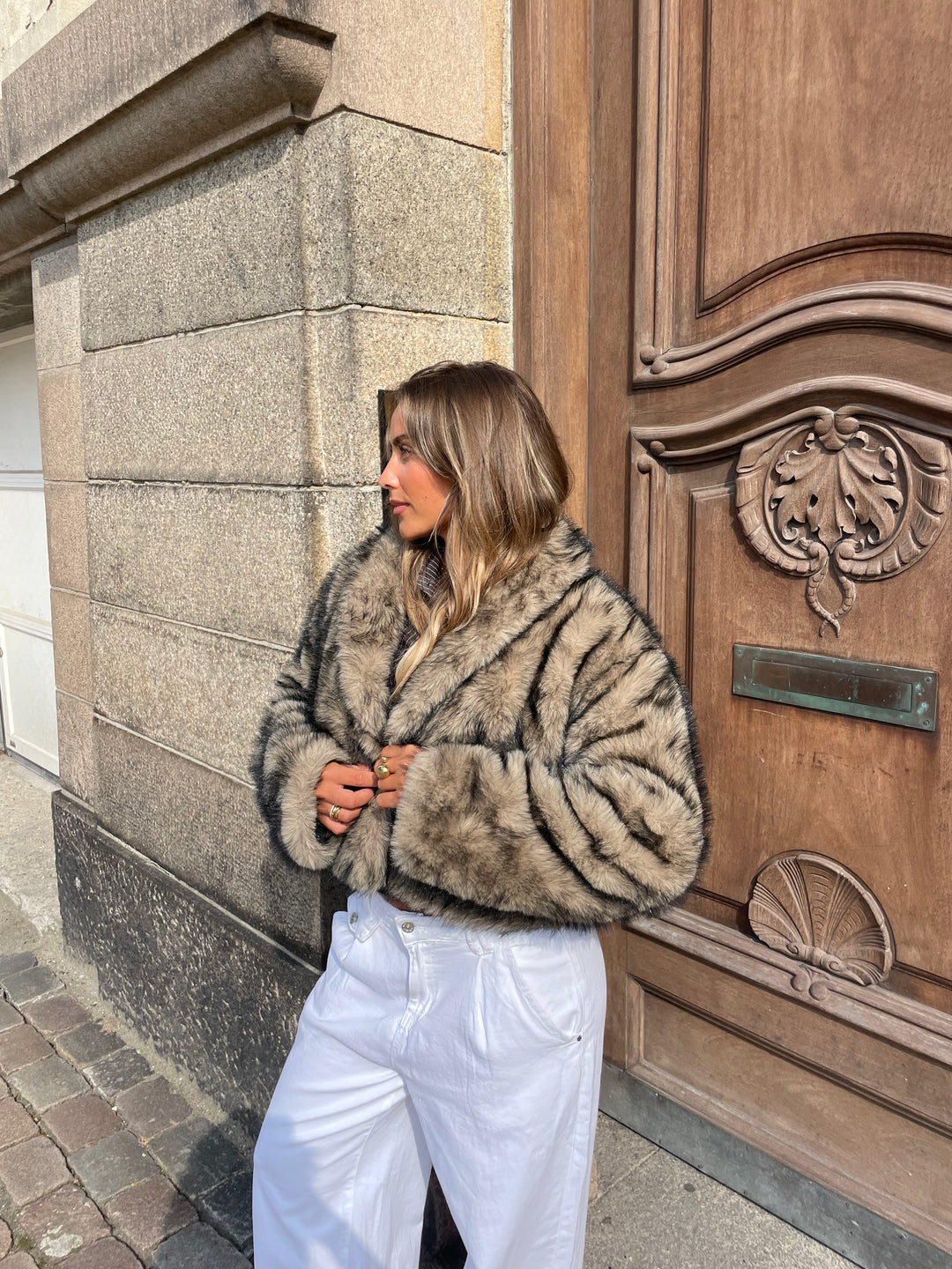Ziva pelsjakke - Brun