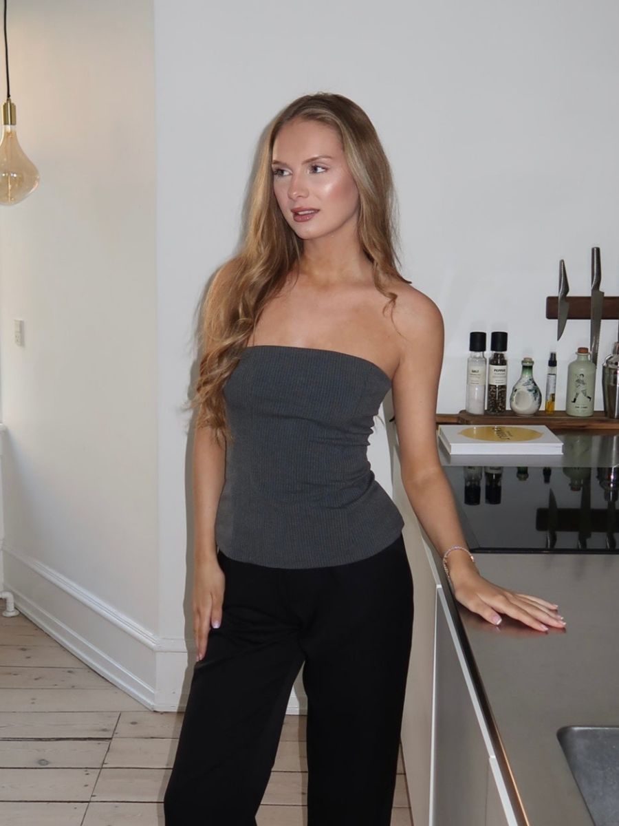 Julia bandeau top - Grå