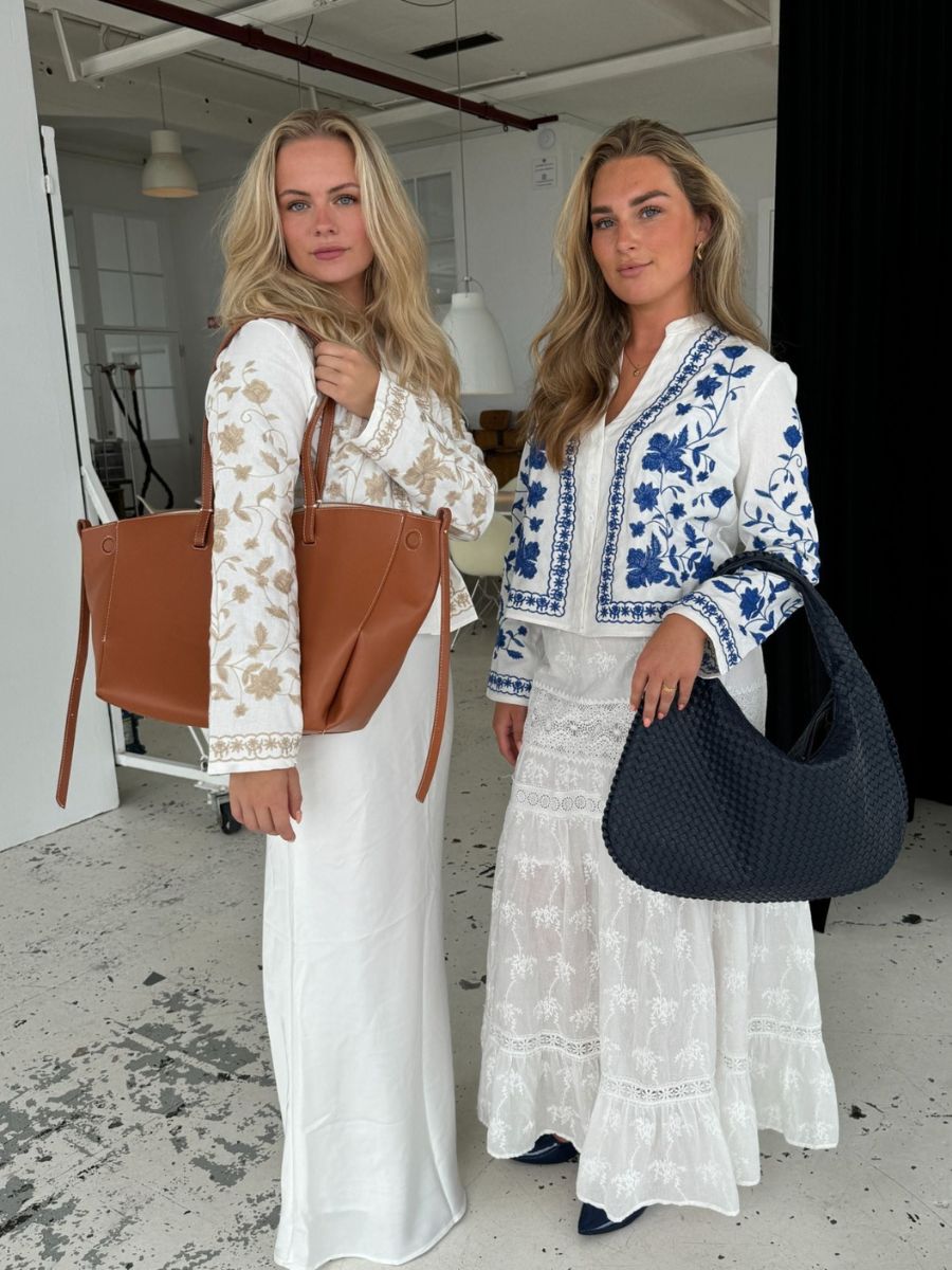 Kaya blonde maxi nederdel - Hvid