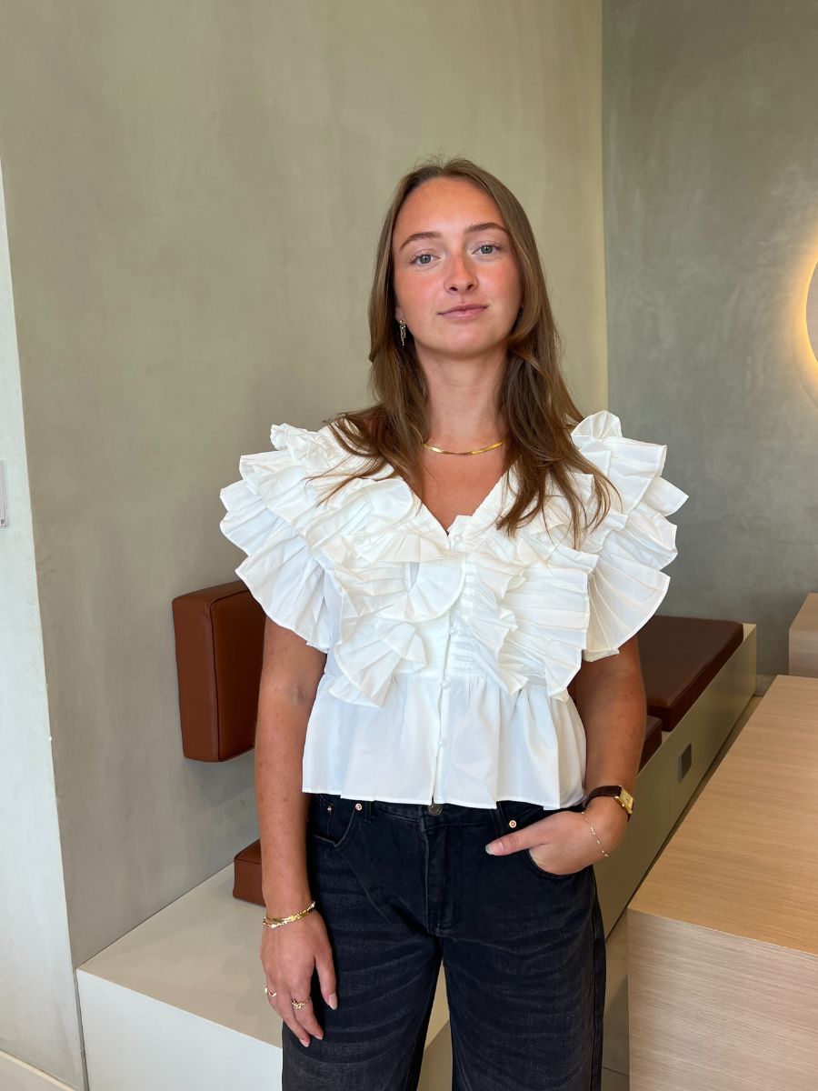 Lia flæse top - Hvid
