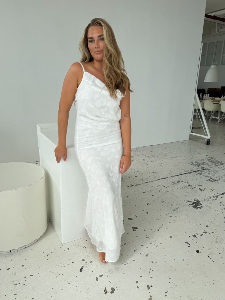 Lilie maxi kjole - Hvid