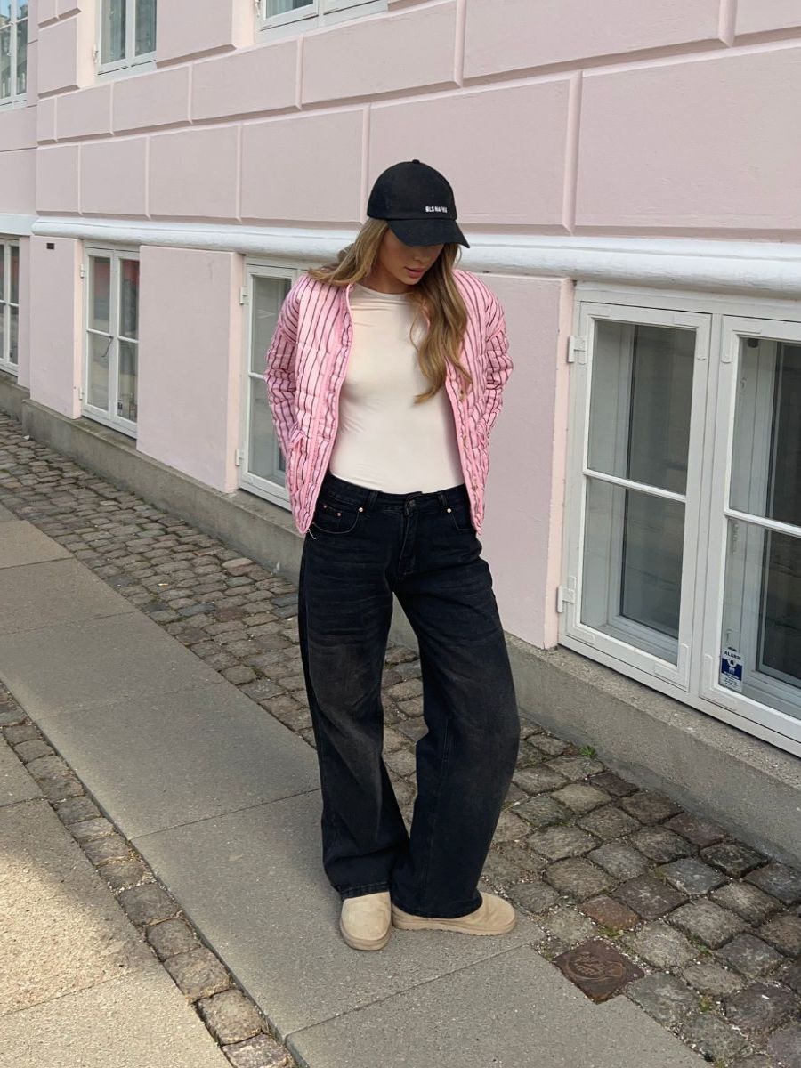 Maddy lavtaljet jeans - Grå