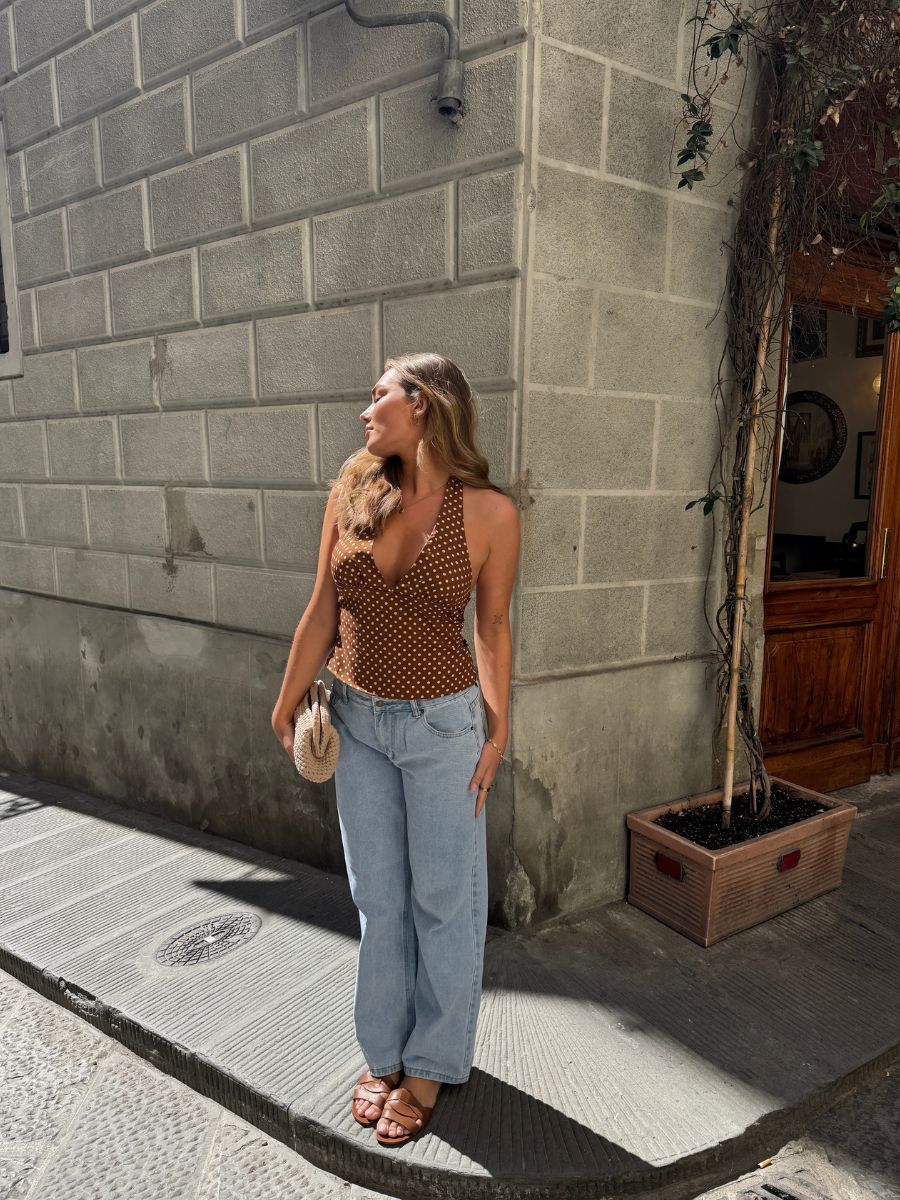 Maddy lavtaljet jeans - Lyseblå