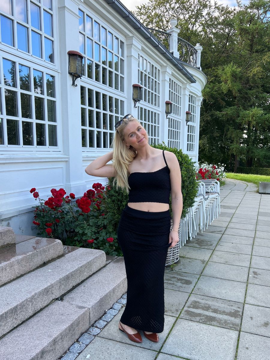 Maddy strik nederdel - Sort