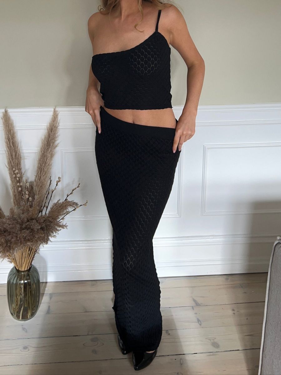 Maddy strik top - Sort