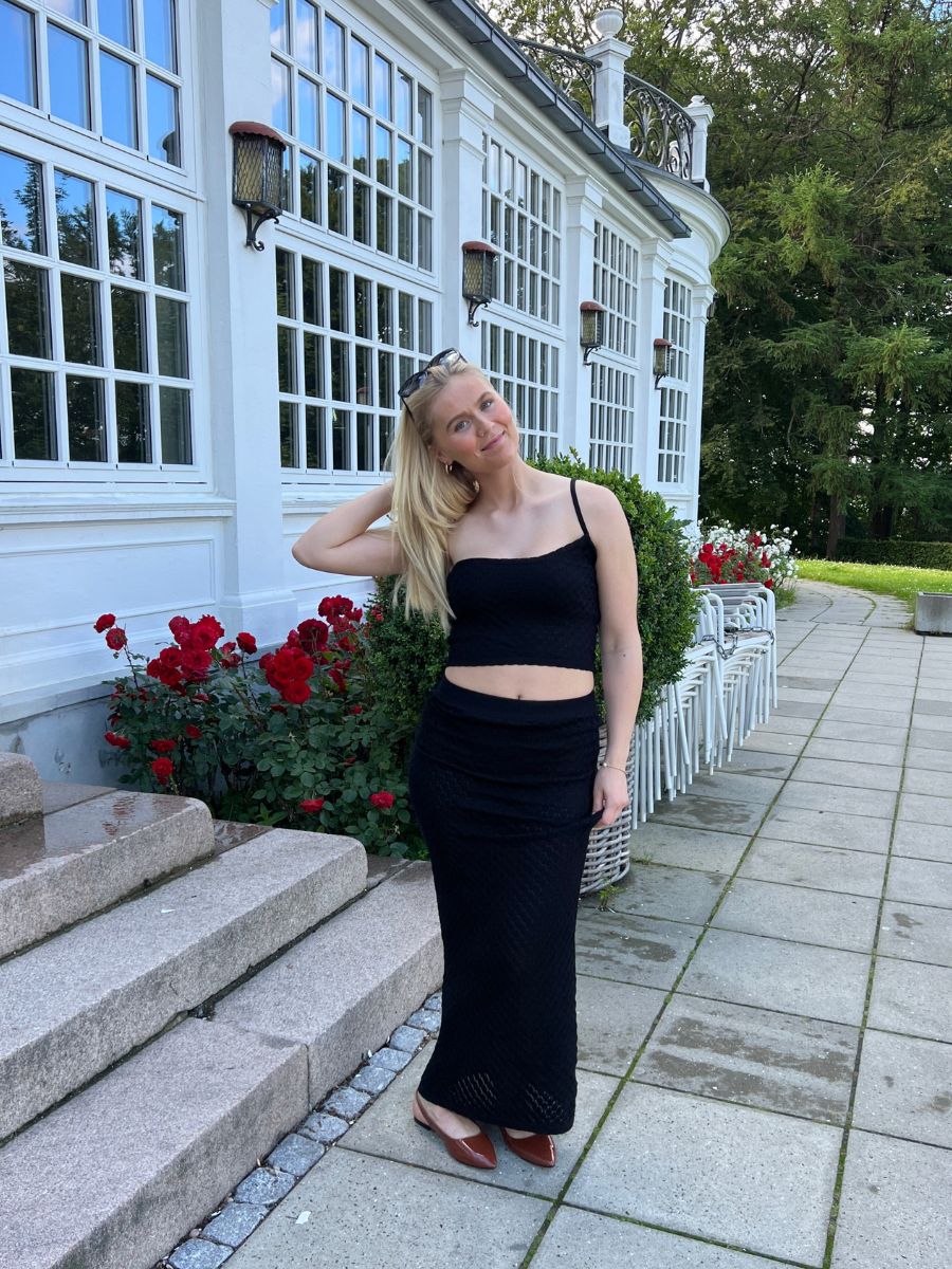 Maddy strik top - Sort