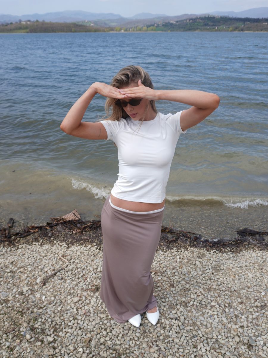 Nelly nederdel - Beige