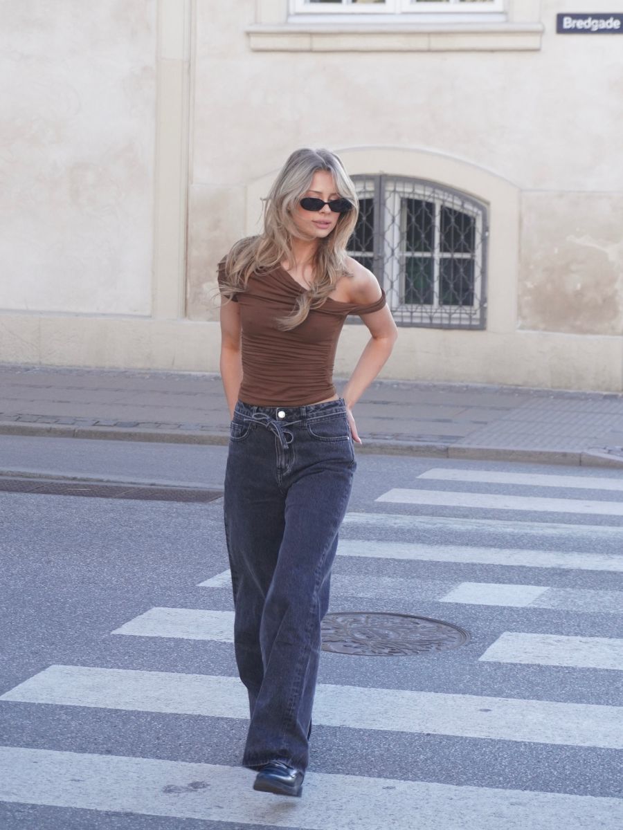 Paola top - Brun