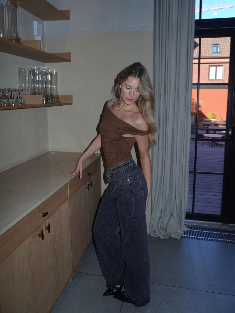 Paola top - Brun