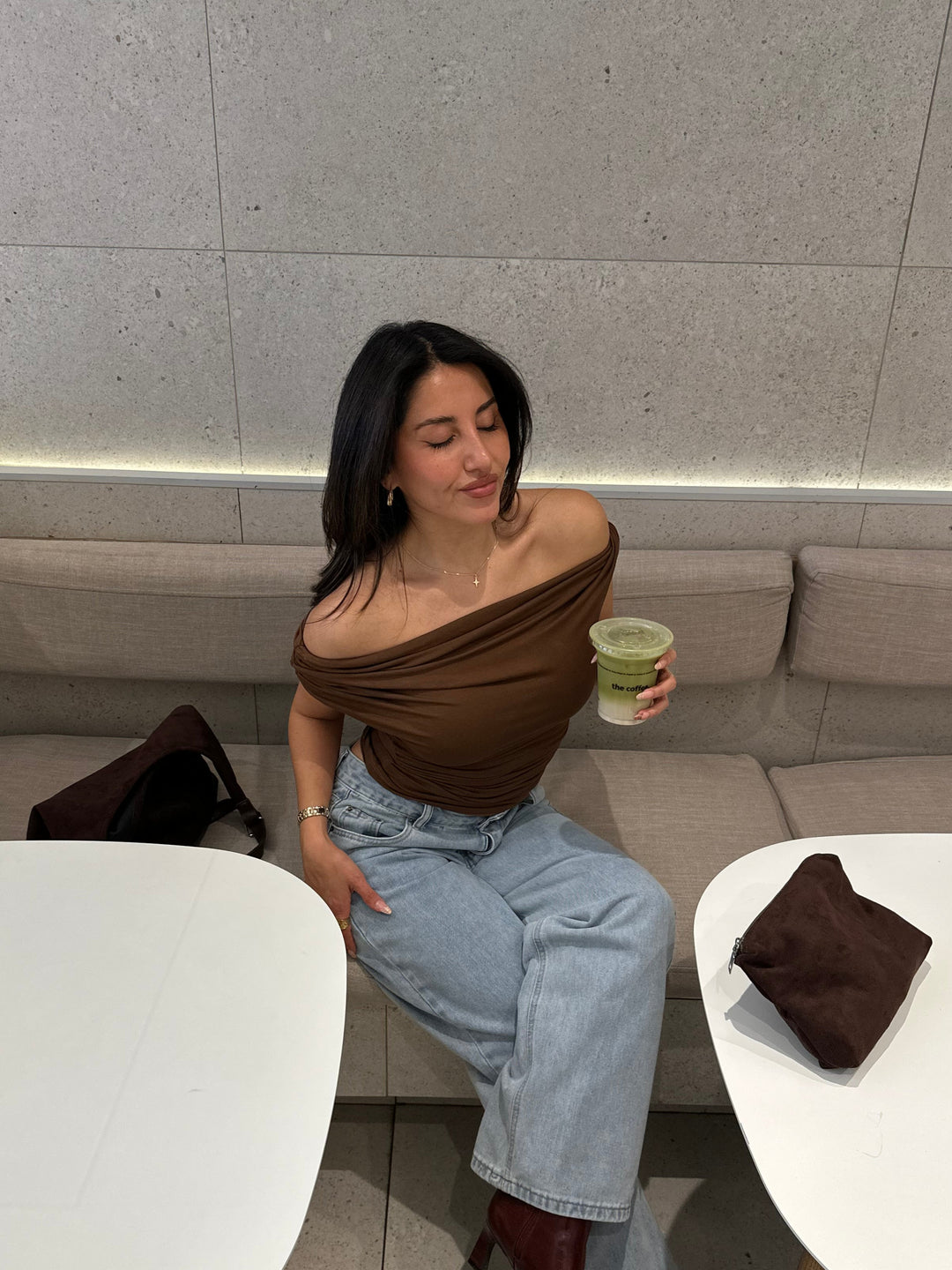 Paola top - Brun