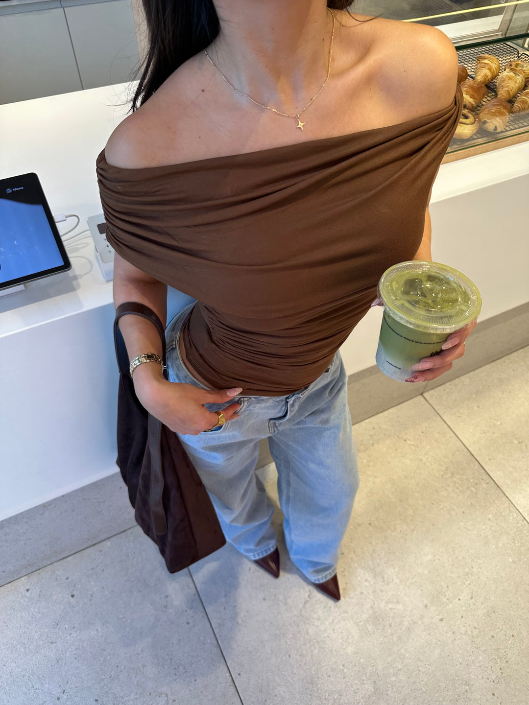 Paola top - Brun