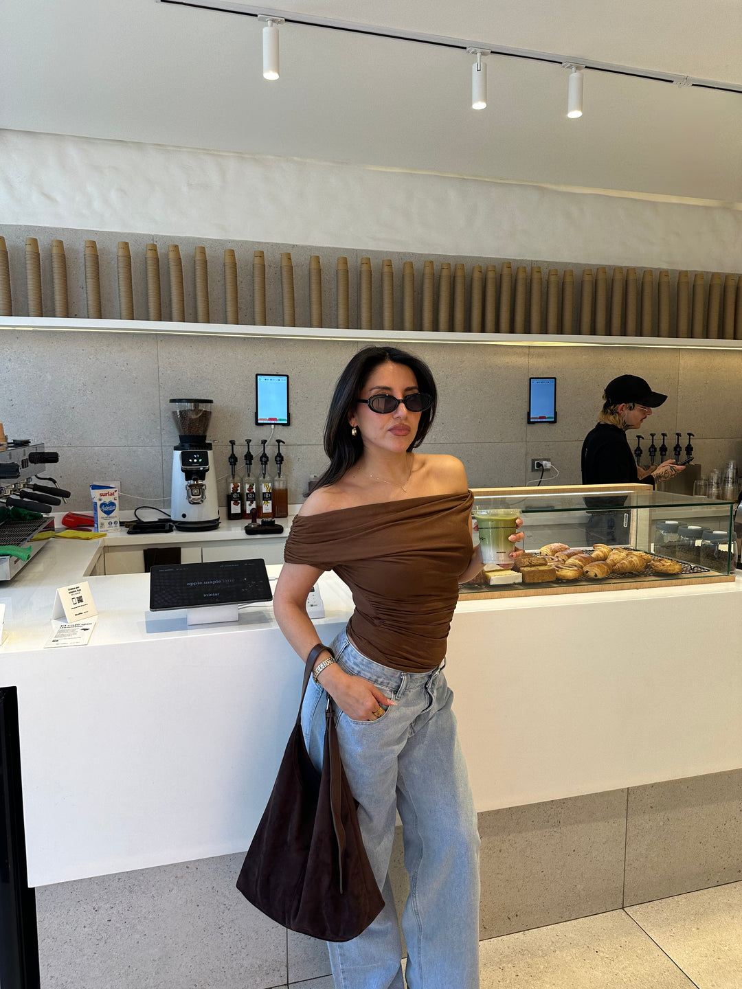 Paola top - Brun