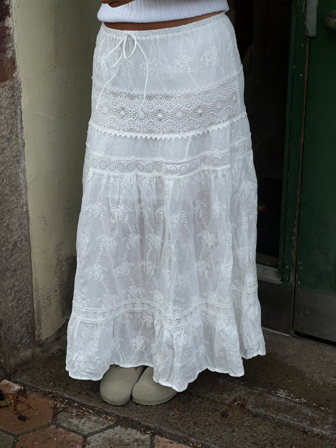 Kaya blonde maxi nederdel - Hvid