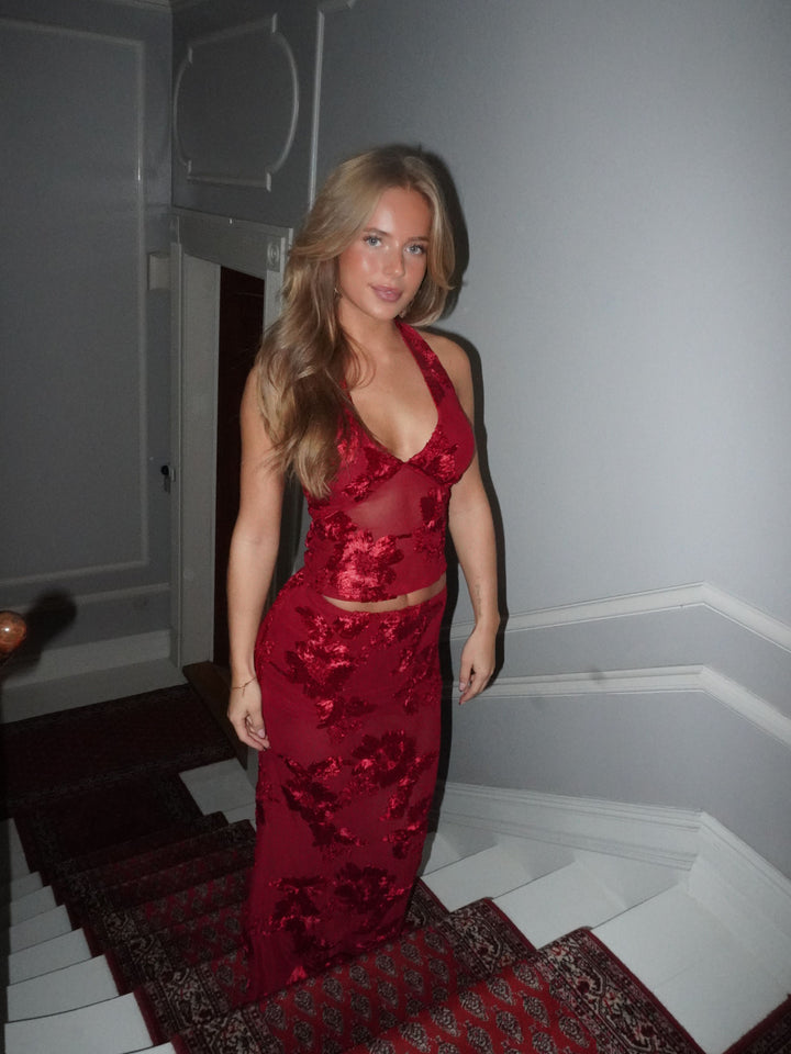 Kivo mesh top - Rød