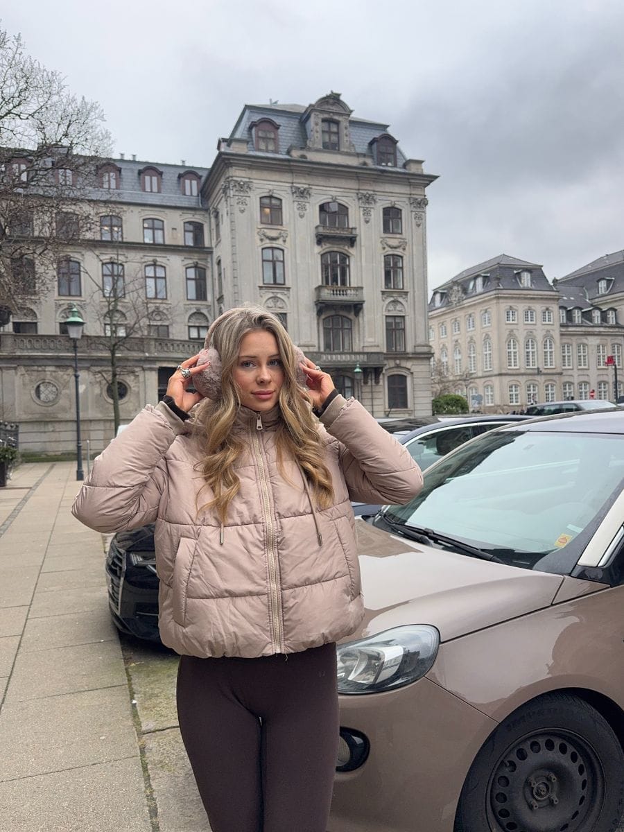Aijo Puffer Jakke Beige