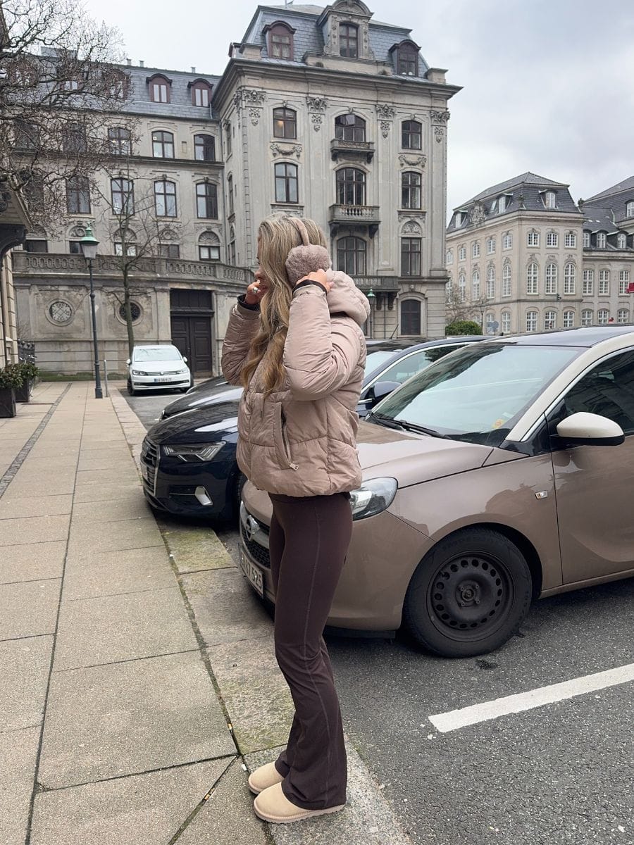 Aijo Puffer Jakke Beige