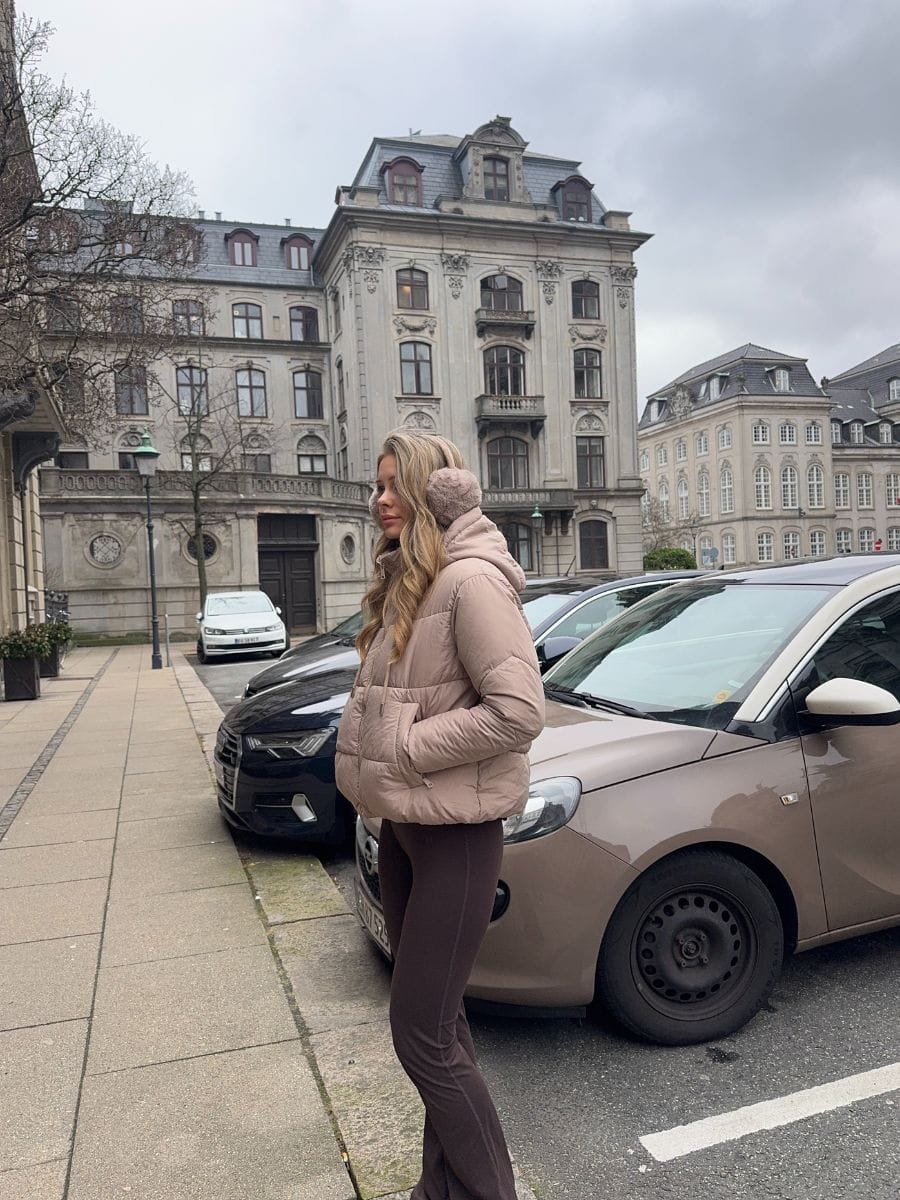 Aijo Puffer Jakke Beige