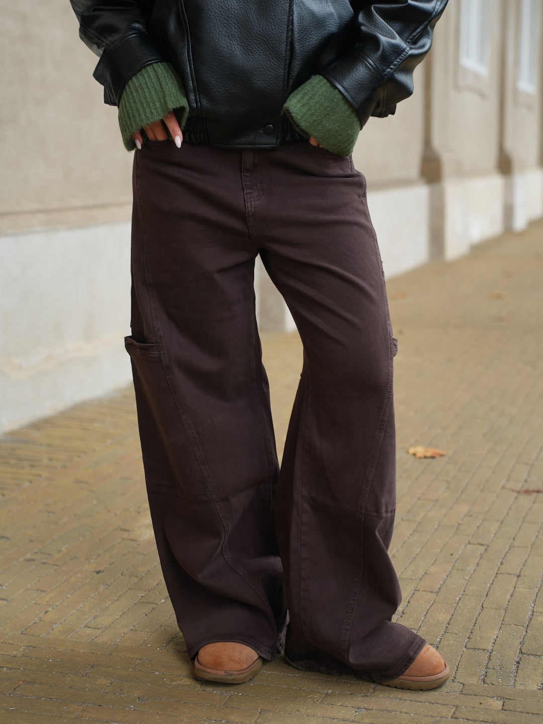 Althea pocket jeans - Brun