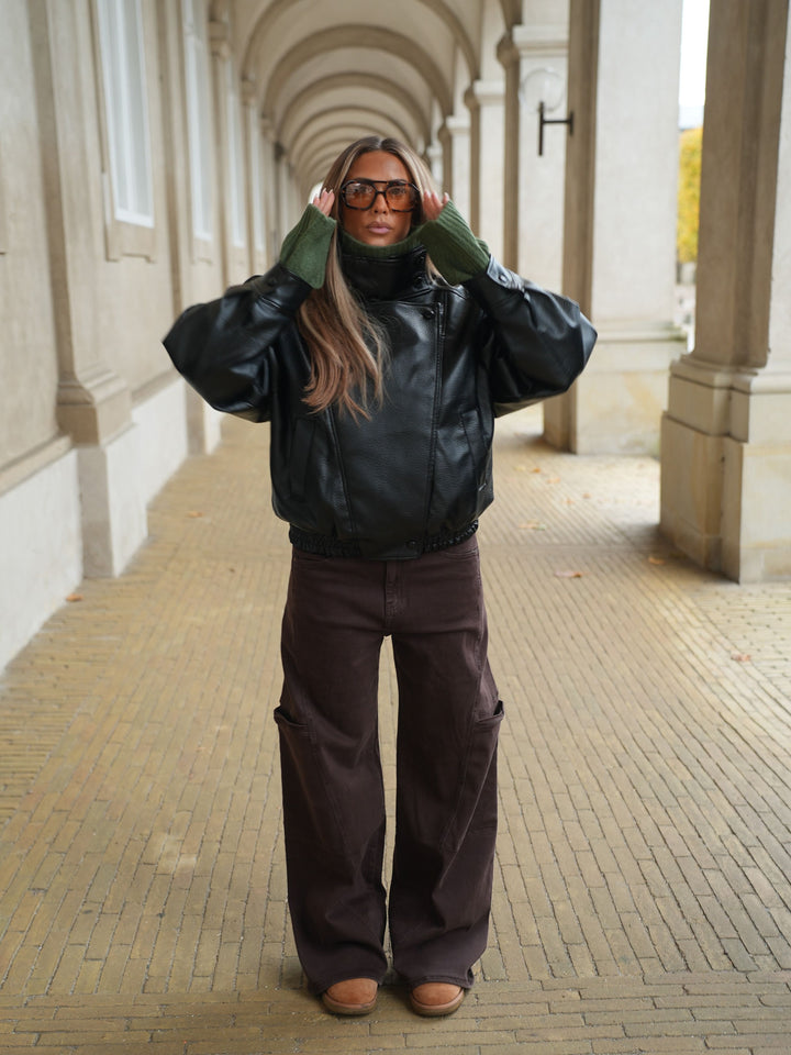 Althea pocket jeans - Brun