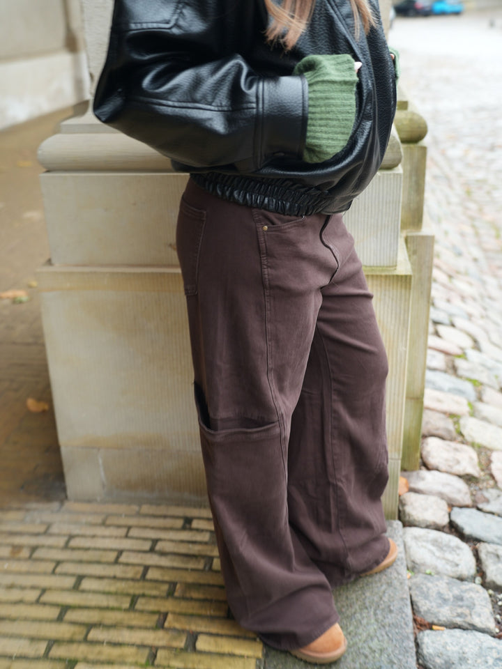 Althea pocket jeans - Brun